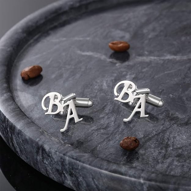 silver cufflinks for men personalised